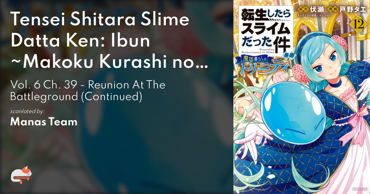 Tensei Shitara Slime Datta Ken: Ibun - Makoku Kurashi no Trinity - MangaDex