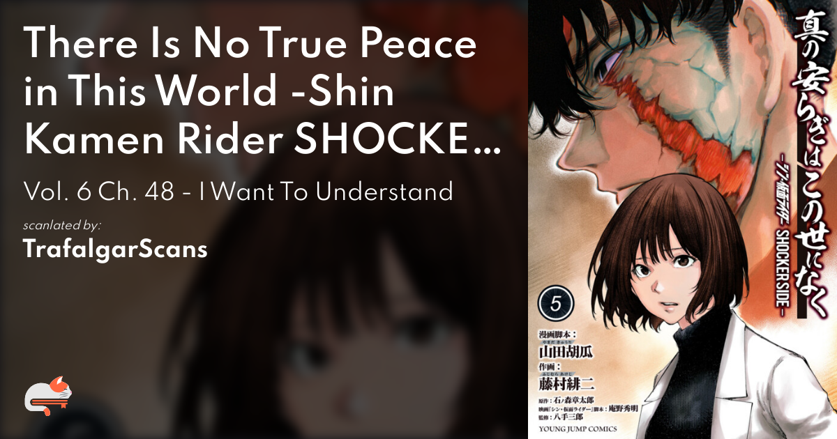 There Is No True Peace in This World -Shin Kamen Rider SHOCKER SIDE- - Vol.  6 Ch. 48 - I Want To Understand | MangaDex Forums