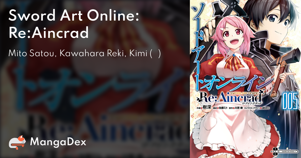 ▻MANGA◅ This is the cover of volume 2 of the Sword Art Online Re:Aincrad  manga. This volume will be released in Japan on March 10, 2023. : r/ swordartonline